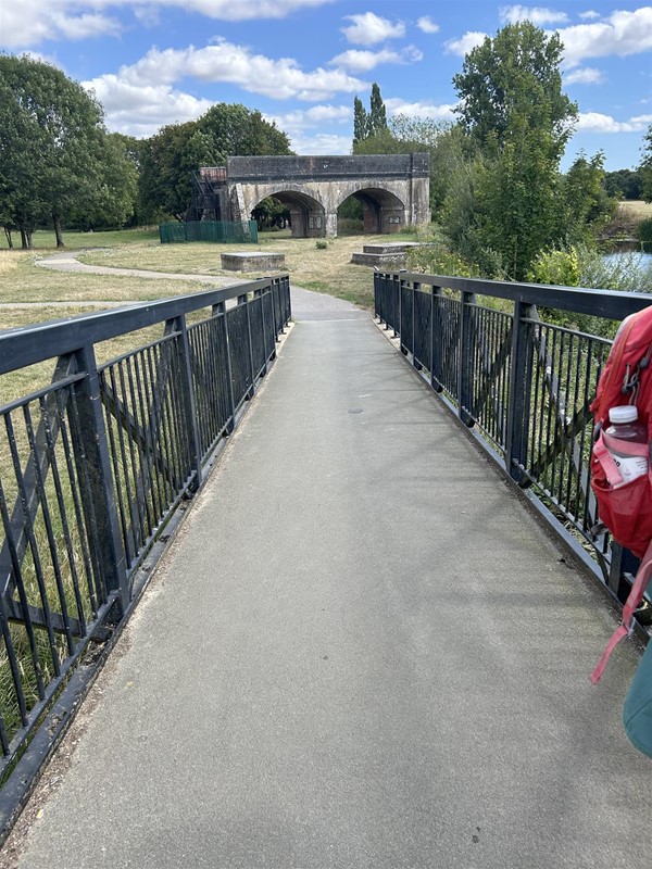 Accessible bridge from Stour Meadows Park