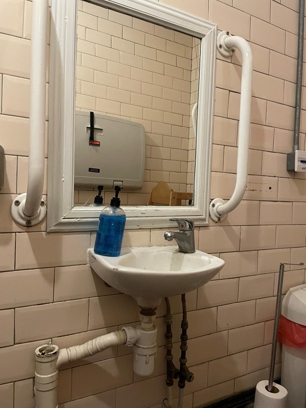 Image of an accessible toilet sink