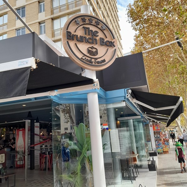 Outside signage.