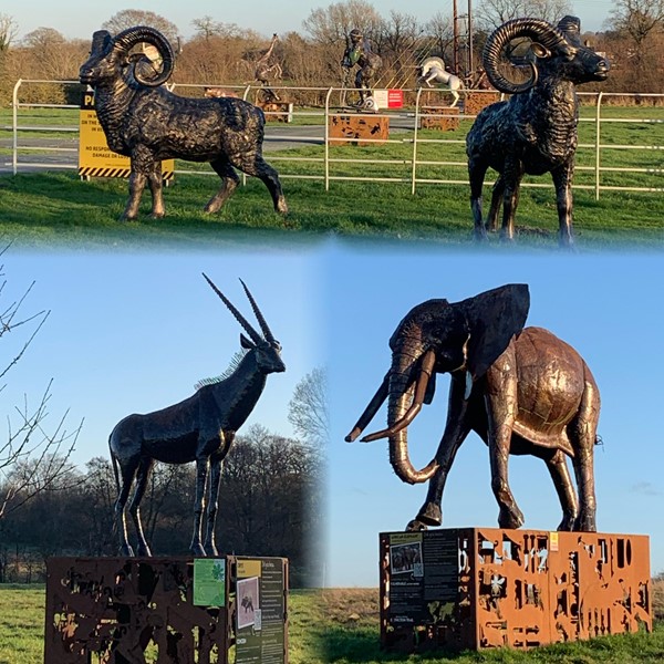 British Ironwork Centre sculptures