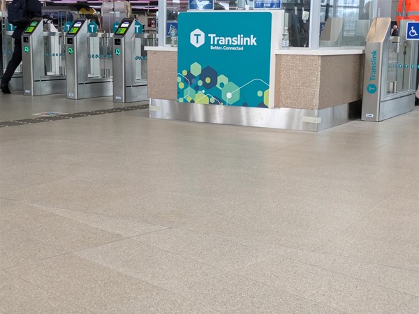 Image of ticket desk and gate