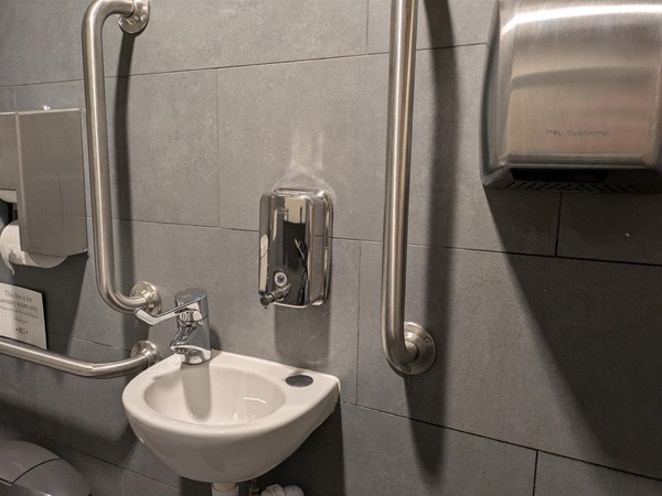 Image of accessible toilet sink