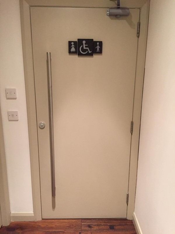 The entrance to the accessible loo