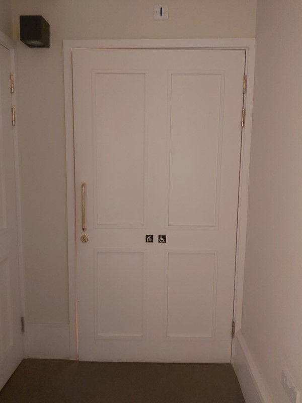 Accessible toilet door