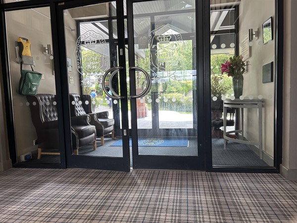 Door entrance from inside the venue