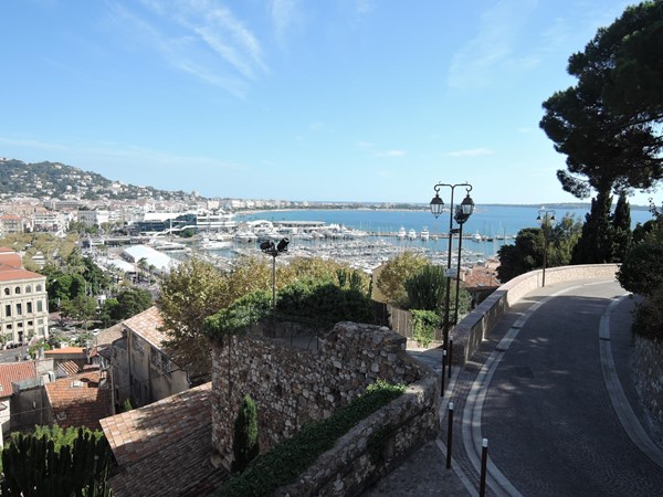 View of Cannes, taken when the train stopped for 10 minutes, photo taken via accessing a short staircase