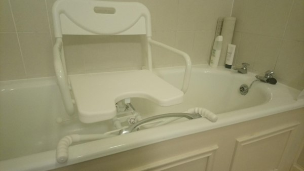 Shower chair from hell!