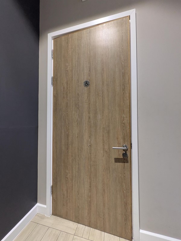 Image of accessible toilet door