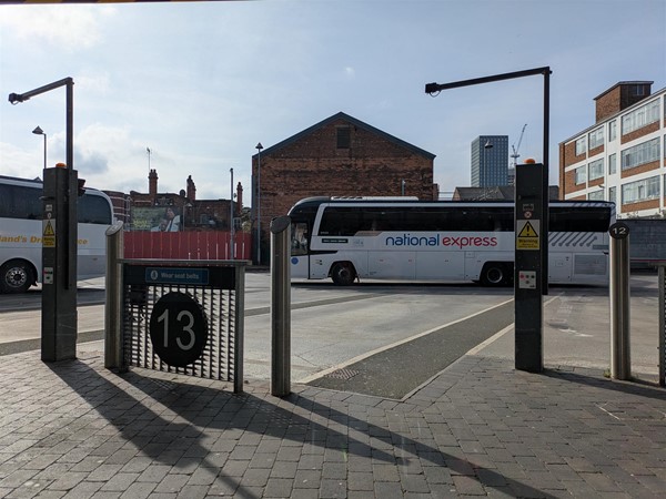 Image of bus stance and bus