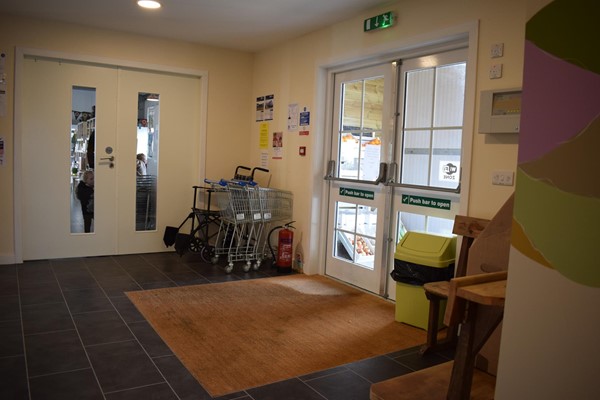 main entrance/exit from inside