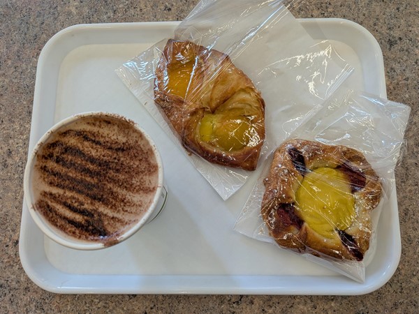 image of hot chocolate and pastries