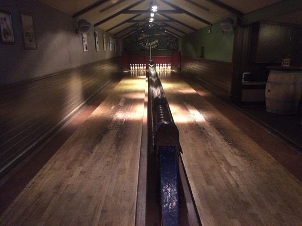 Photo of the skittle alley.