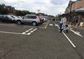 Accessible parking spaces.
