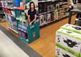 Joe Wicks kitchen display at the end of an aisle, restricting the floor.