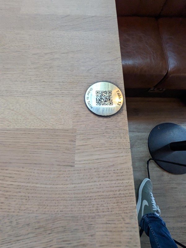 Image of QR code to order at your table