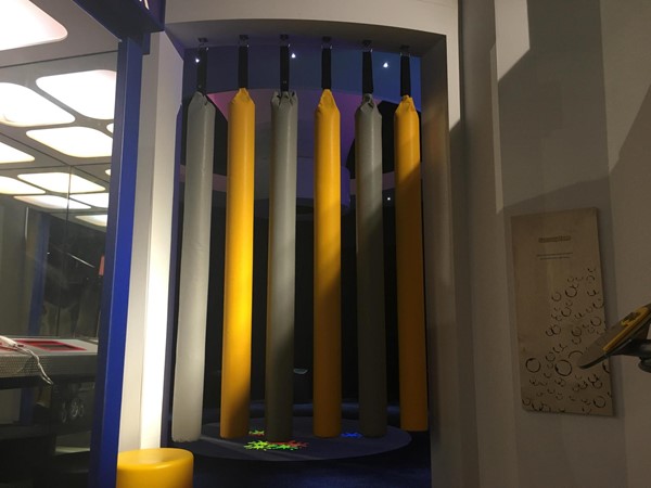 Image showing the soft play tubes over the entrance to the sensory room.