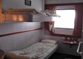 Beds in cabin with sea view