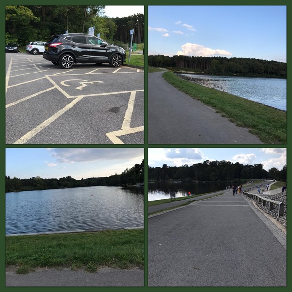 Overflow car park by the lake