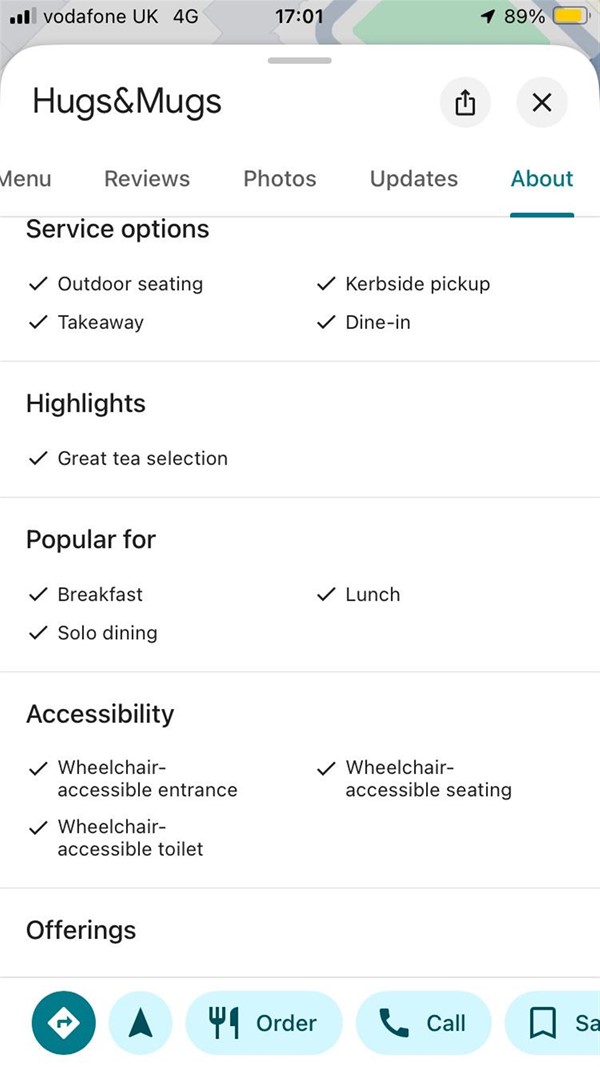 Screenshot of google advertising accessibility