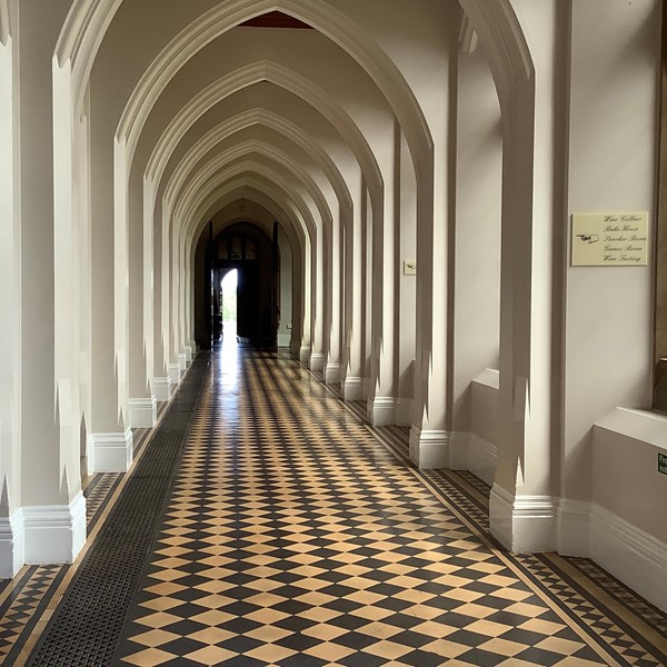 (11) warm, classy tiled corridor