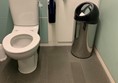 Turning space inside accessible toilet.