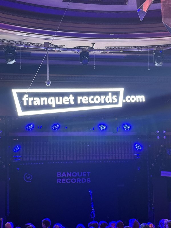 A sign saying ‘Franquet Records’ instead of Banquet Records