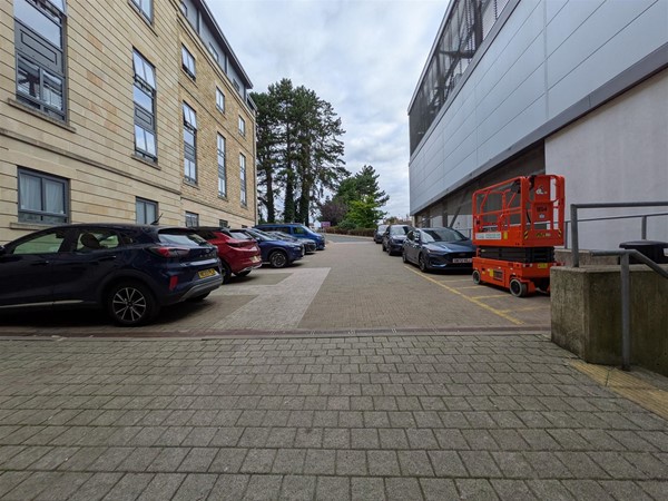 Image of parking outside of the venue