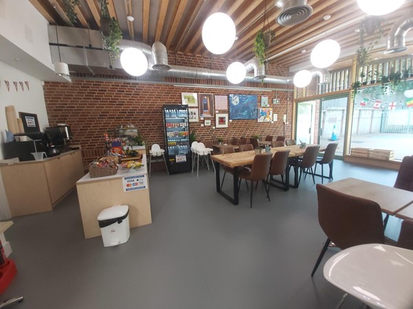 Cafe counter and seating area