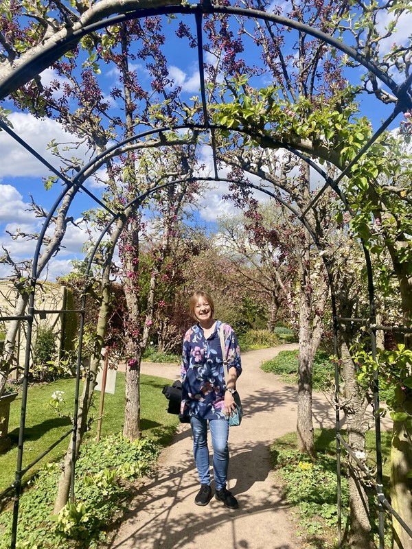 Gorgeous gardens and lady, only she's mine