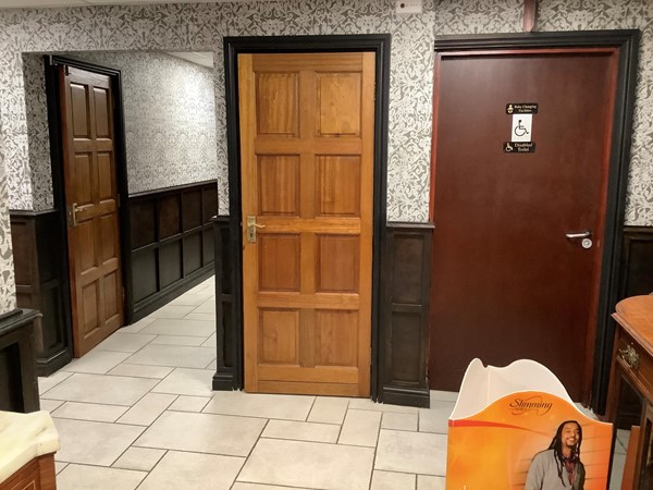 Picture of a toilet door
