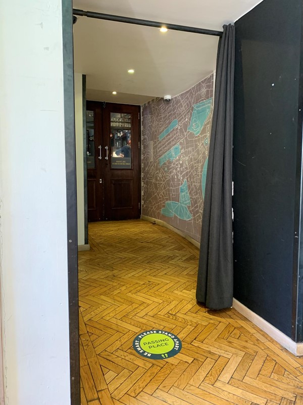 Entrance to bar area