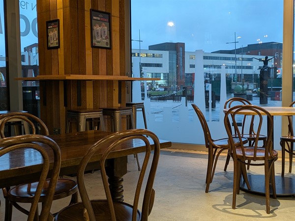image of seating area in café