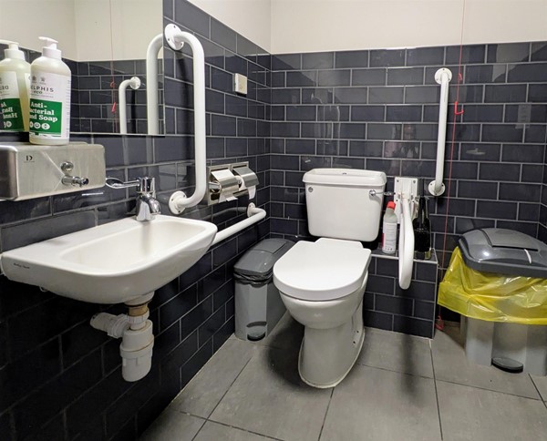 Image of small accessible toilet