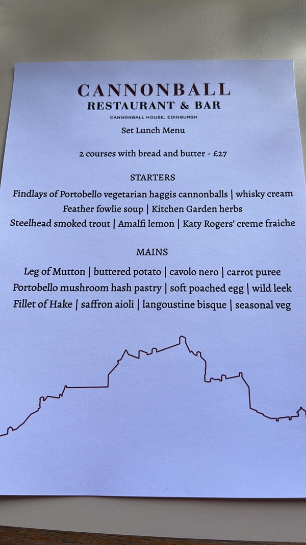 Image of the menu.