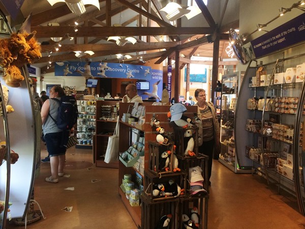 Photo of the Seabird Centre gift shop.