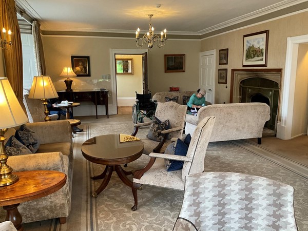 A spacious room with plenty of room to hold our wheelchair
