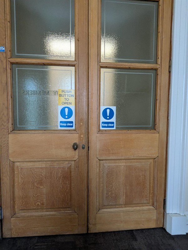 Image of door to the quiet room next to the Changing Places toilet