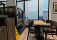 Image of tables placed at the accessible lift