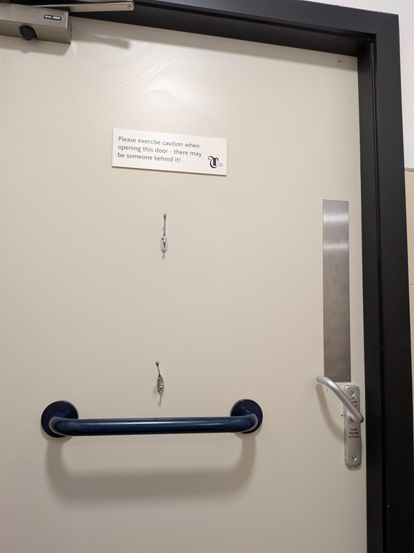 image of inside of the door to the Changing Places toilet