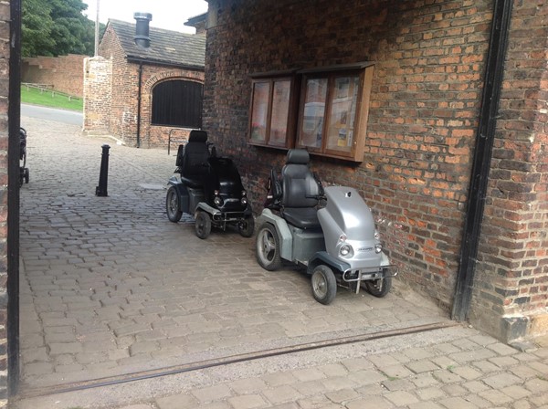 Disabled access to the Courtyard and parking for electric scooters
