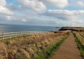 Cliff edge between viewing platforms.