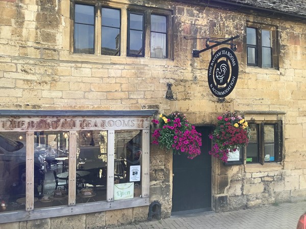 Outside the cafe
