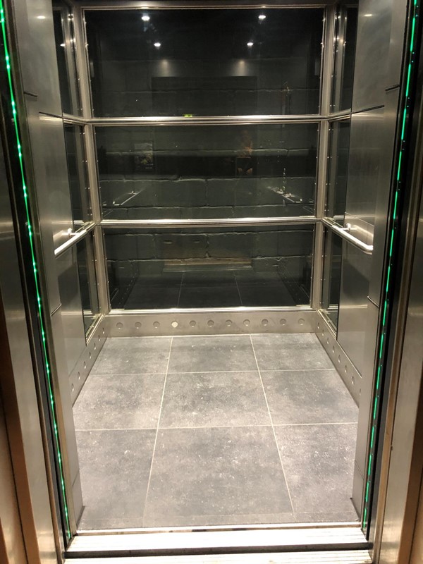 Photo of lift interior.