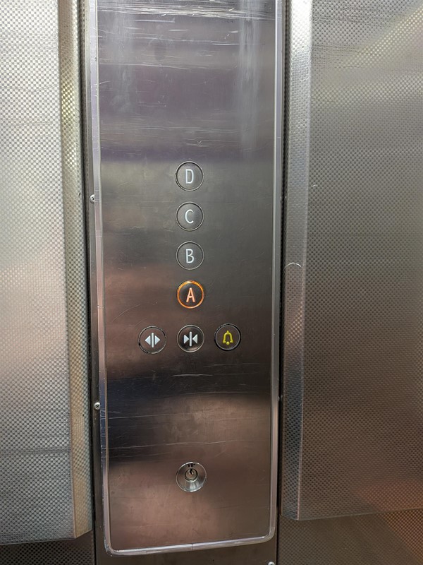 image of buttons inside the lift in the Clarendon wing