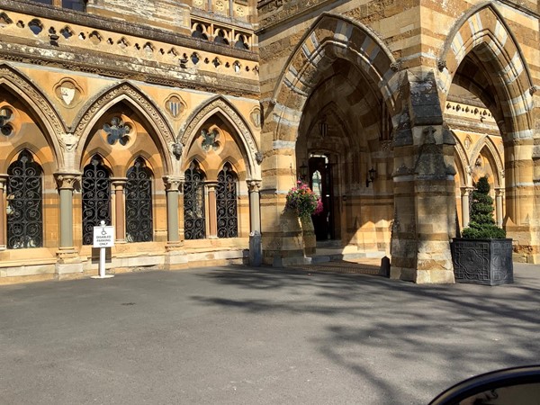 Disabled bays right outside the front entrance