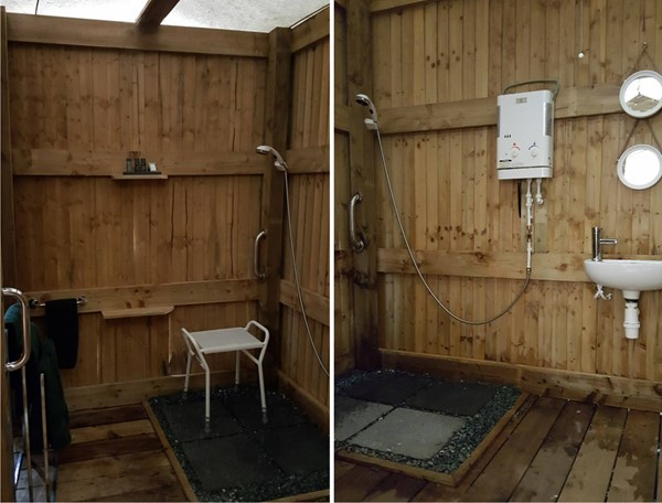 Accessible en-suite bathroom with walk-in shower