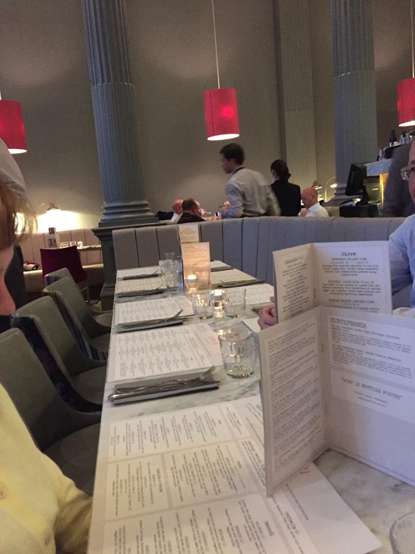 Restaurant table.