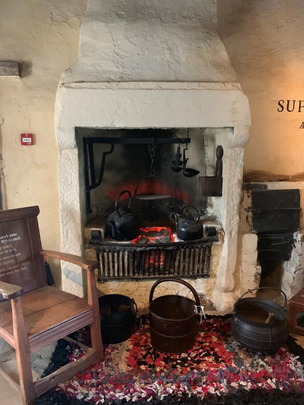 Burns Cottage fireside in the kitchen