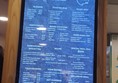 Image of a menu mounted on a wall