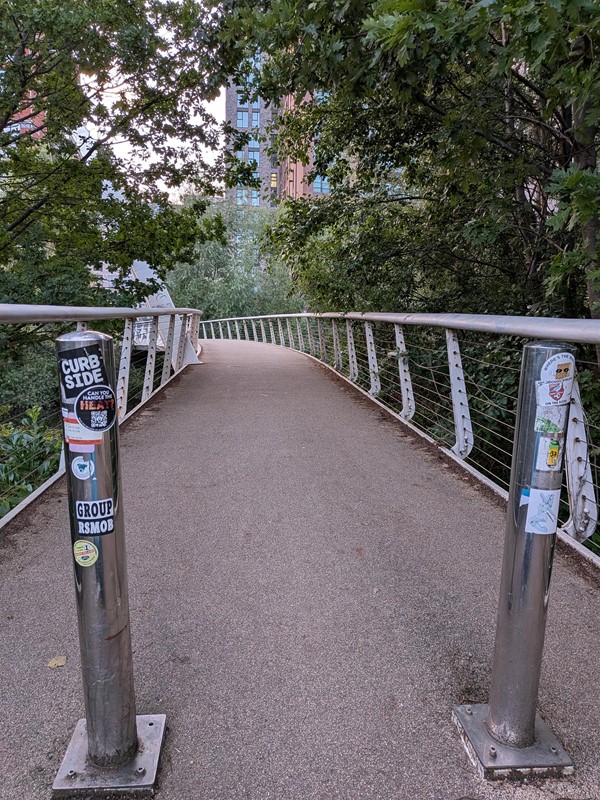 image of bridge across the river east of the park